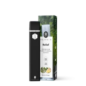 Premium Relief CBD+CBN Vape – Valerian & Ginger Blend 1ml